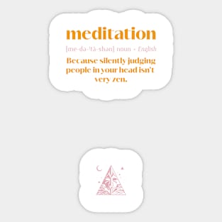 Meditation Judging VS Zen Sticker